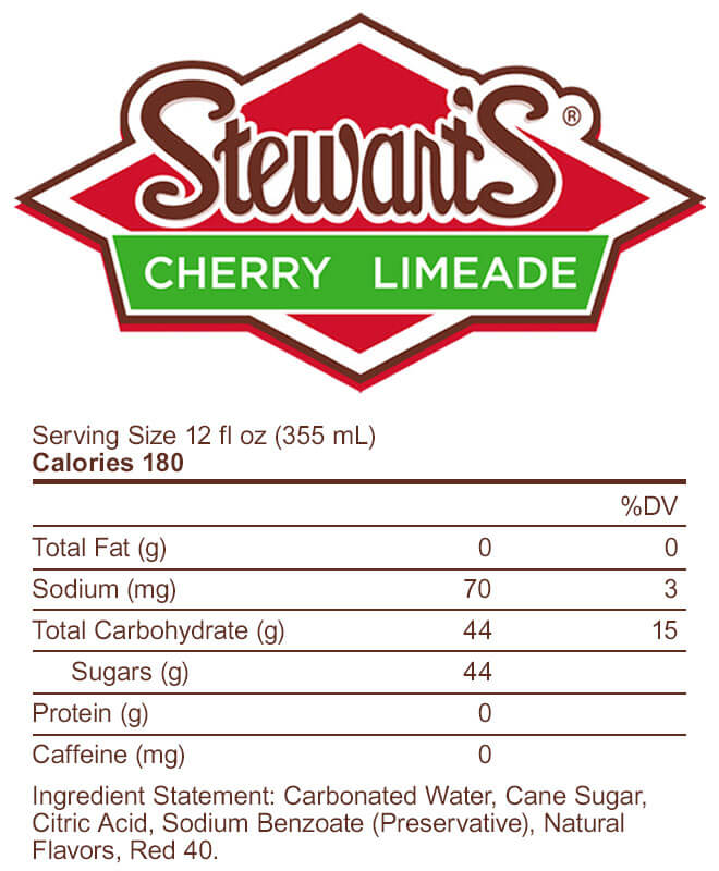 Stewart's Cherry Limeade Nutritional Info
