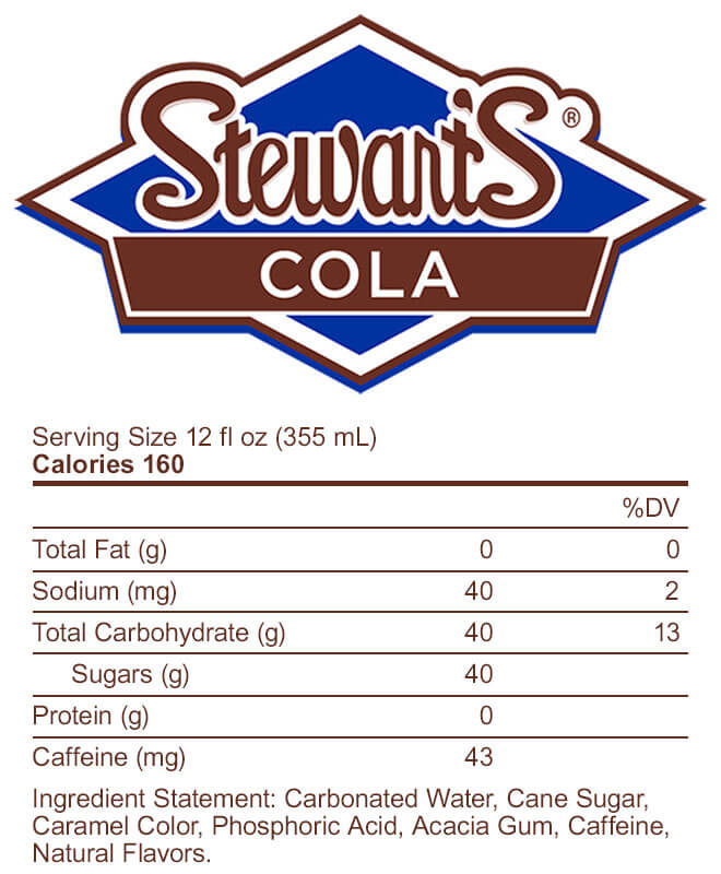 Stewart's Cola Nutritional Info