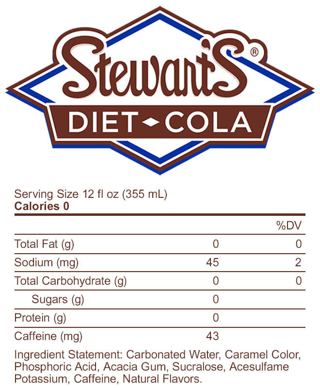 Stewart's Diet Cola Nutritional Info